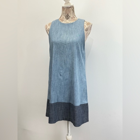 ALICE + OLIVIA Two-Tone Blue DORIS tank dress size 4 - Picture 4 of 14